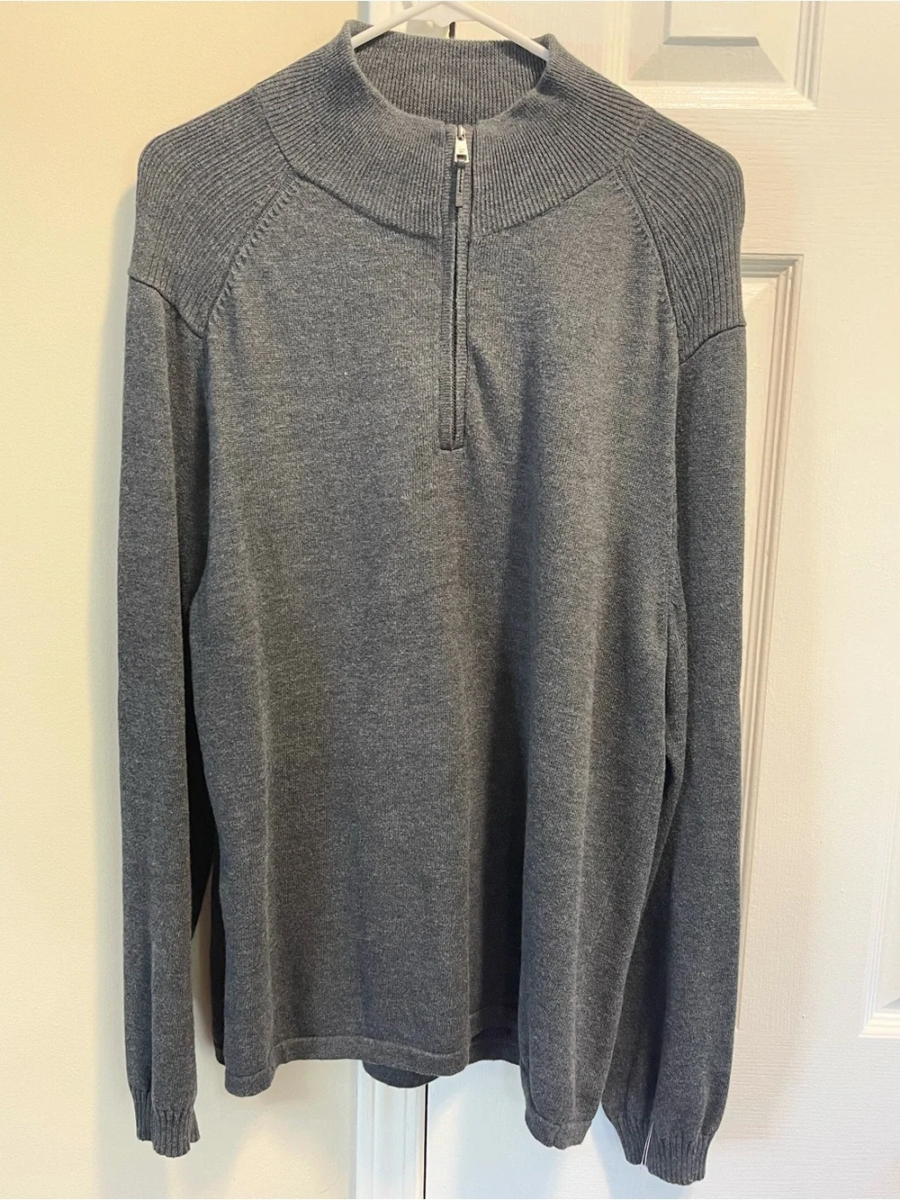 100% Authentic Calvin Klein Men's Quarter-Zip Mock Neck Sweater